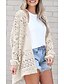 cheap Cardigans-Women&#039;s Cardigan Solid Color Hollow Out Knitted Stylish Basic Casual Long Sleeve Loose Sweater Cardigans Fall Winter V Neck ArmyGreen Purple Gray