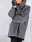 cheap Coats &amp; Trench Coats-Women&#039;s Coat Regular Hooded Coat Camel Green White Black Gray Basic Essential Street Fall Lapel Regular Fit S M L XL XXL XXXL / Daily / Casual / Solid Color / Winter
