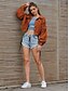 cheap Coats &amp; Trench Coats-Women&#039;s Jacket Fall Winter Street Going out Short Coat Lightweight Slim Casual Cute Jacket Sleeveless Patchwork Solid Color Brown / Polyester / Wash separately