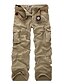 cheap Pants-Men&#039;s Casual / Sporty Streetwear Zipper Pocket Multiple Pockets Pants Tactical Cargo Trousers Plus Size Full Length Pants Inelastic Casual Daily Camouflage Solid Color Mid Waist Comfort Outdoor Loose
