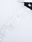 baratos Roupa de Homem-Homens Camisa de golfe Bloco de cor Aberto para a Lateral Colarinho Com Botões Casual Diário Manga Curta Botão para baixo Blusas Simples Básico Formal Moda Branco Cinzento
