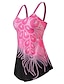 cheap Tankinis-Women&#039;s Plus Size 2 Piece Slimming Tankini Swim Dress