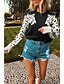 cheap Sweaters-Women&#039;s Pullover Leopard Long Sleeve Sweater Cardigans Crew Neck Blue-Green Red Wine Gray