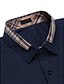 cheap Men&#039;s-Men&#039;s Shirt Dress Shirt Turndown Button Down Collar Solid Color Plaid Green White Black Gray Red Long Sleeve Button-Down Casual Daily Tops Cotton Basic Fashion Simple Formal / Summer / Summer / Work