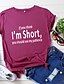 cheap T-Shirts-Women&#039;s T shirt Tee Burgundy Tee 100% Cotton Letter Text Black White Yellow Print Short Sleeve Daily Weekend Basic Round Neck