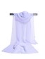 cheap Scarves &amp; Bandanas-Women&#039;s Chiffon Scarf Grey Plum Cameo Blue Holiday Daily Wear Scarf Solid Colored / Black / White / Red / Pink / Fall