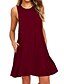 abordables Vestidos casuales-Vestido informal Mini vestido Café Marrón Negro Rojo Oscuro Verano Primavera 2023 S M L XL 2XL