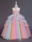 cheap Girls&#039; Dresses-Kids Princess Unicorn Rainbow Party Dress