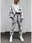 cheap Two Piece Sets-Women&#039;s Active Plain Daily Wear Going out Two Piece Set Crew Neck Jogger Pants Hoodie Pants Sets Tops / Loose