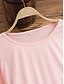 cheap Plus Size Dresses-Women&#039;s Plus Size Plain T Shirt Dress Tee Dress Round Neck Long Sleeve Hot Spring Summer Causal Daily Knee Length Dress Dress