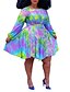 preiswerte Kleider in Übergröße da Donna-Damen Übergröße Abstrakt Etuikleid Rundhalsausschnitt Langarm Boho Herbst Knielanges Kleid Kleid