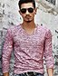 cheap Men&#039;s Tees &amp; Tank Tops-Men&#039;s T shirt Tee Long Sleeve Shirt V Neck Graphic Plain Going out Weekend Print Long Sleeve Clothing Apparel Muscle Esencial