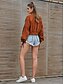 cheap Coats &amp; Trench Coats-Women&#039;s Jacket Fall Winter Street Going out Short Coat Lightweight Slim Casual Cute Jacket Sleeveless Patchwork Solid Color Brown / Polyester / Wash separately
