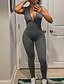 cheap Jumpsuits &amp; Rompers-Women&#039;s Jumpsuit Solid Colored Zipper Ordinary V Neck Going out Casual / Daily Sleeveless Slim White Black Gray S M L Summer