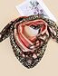 cheap Scarves &amp; Bandanas-Women&#039;s Square Scarf Pink Party Scarf Print