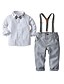 cheap Boys&#039; Clothing Sets-Kids Toddler Boys&#039; Shirt &amp; Pants Formal Set Clothing Set Long Sleeve 4 Pieces White(Boy) Solid Color School Cotton Regular Basic Formal 2-6 Years / Fall / Spring