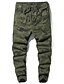cheap Pants-Men&#039;s Chic &amp; Modern Cargo Classic Drawstring Pocket Pants Trousers Full Length Pants Micro-elastic Casual Daily Simple Solid Color Mid Waist Cycling Breathable Loose Army Green XL / Elasticity
