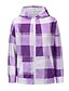 cheap Coats &amp; Trench Coats-Women&#039;s Coat Hoodie Jacket Quilted Sporty Casual Sport Daily Coat Regular Polyester Blue Purple Fuchsia Zipper Fall Winter Hoodie Regular Fit S M L XL XXL / Warm / Plaid / Check