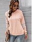 preiswerte Damenmode-Damen Farbblock Kapuzenshirt Zur Seite fahren Tasche Patchwork Alltag Sport Wochenende Sportbekleidung Alltag 65%Cotton 35%Polyester Kapuzenpullover Sweatshirts Langarm Blau Rosa Grün