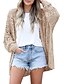 preiswerte Strickjacken-Damen Strickjacke Volltonfarbe Ausgehöhlt Strick Stilvoll Grundlegend Freizeit Langarm Lose Pullover Strickjacken Herbst Winter V-Ausschnitt Armeegrün Purpur Grau