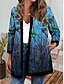 cheap Jackets-Women&#039;s Jacket Casual Jacket Print Casual St. Patrick&#039;s Day Daily Holiday Coat Regular Air Layer Fabric Green Blue Yellow Open Front Autumn / Fall Winter Round Neck Regular Fit S M L XL XXL 3XL