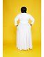 abordables Hauts grande taille-Femme Grande Taille Couleur unie Robe Deux Pièces Col Rond Manches Longues basique Casual Printemps Eté Casual du quotidien Robe longue maxi Robe