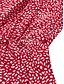 billige Boheme-inspirerede kjoler-Dame Knælange Kjole Swing Kjole Grøn Rød Kortærmet Trykt mønster Prikker V-hals Forår Sommer Afslappet Ferie Boheme 2021 S M L XL XXL