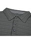 preiswerte Herrenmode-Herren Golfhemd T Shirt Plaid Umlegekragen Alltag Täglich Langarm Button-Down Oberteile Einfach Grundlegend Formell Modisch Blau Grau