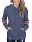 cheap Women&#039;s Clothing-Women&#039;s Color Block Hoodie Pullover Pocket Patchwork Casual Sports Weekend Sportswear Casual 65%Cotton 35%Polyester Hoodies Sweatshirts  Long Sleeve Blue Blushing Pink Green / Wet and Dry Cleaning