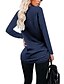 baratos Super Sale-Mulheres Blusa Camisa Social Negócio Tecido Decote V Branco Preto Azul Vinho Verde Tropa