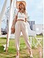 cheap Women&#039;s Clothing-Women&#039;s Designer Boho Pants Full Length Pants Inelastic Work Weekend Polyester Solid Color High Waist Breathable Outdoor Beige S M L XL