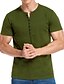 cheap Men&#039;s-Men&#039;s T shirt Tee Solid Color Button Down Collar Daily Outdoor Short Sleeve Button-Down Tops Simple Fashion Sports Green White Black / Summer