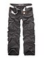 cheap Pants-Men&#039;s Casual / Sporty Streetwear Zipper Pocket Multiple Pockets Pants Tactical Cargo Trousers Plus Size Full Length Pants Inelastic Casual Daily Camouflage Solid Color Mid Waist Comfort Outdoor Loose