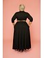 cheap Plus Size Tops-Women&#039;s Plus Size Solid Color Two Piece Dress Round Neck Long Sleeve Basic Casual Spring Summer Causal Daily Maxi long Dress Dress