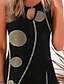 abordables Super Sale-Femme Mini robe Robe casual Noir Bleu Géométrique Sans Manches Eté Printemps Imprimer basique Col Ras du Cou Robe d&#039;été Robe de printemps 2023 S M L XL XXL 3XL 4XL 5XL