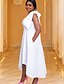 cheap Plus Size Dresses-Women&#039;s Plus Size Solid Color Swing Dress One Shoulder Sleeveless Elegant Formal Prom Dress Spring Summer Party Wedding Midi Dress Dress
