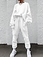 cheap Two Piece Sets-Women&#039;s Active Plain Daily Wear Going out Two Piece Set Crew Neck Jogger Pants Hoodie Pants Sets Tops / Loose