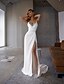 cheap Party Dresses-Women&#039;s Maxi long Dress Sheath Dress White Sleeveless Split Solid Color Deep V Spring Summer Party Elegant Formal Romantic 2021 M L XL