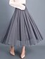 cheap Skirts-Women&#039;s Basic Princess Lolita Ankle-Length Swing Skirts Casual / Daily Weekend Solid Colored Layered Black Gray Khaki One-Size / Loose