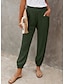 cheap Pants-Women&#039;s Streetwear Chino Elastic Waist Chinos Slacks Ankle-Length Pants Stretchy Fitness Weekend Plain High Waist Comfort Loose Green Black Gray khaki S M L XL 2XL
