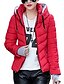 billige Overtøj i plusstørrelse til damer-kvinders vinterjakke parkaer tyk plusstøj overtøj solid hættejakker korte slanke bomulds polstrede basistoppe, medium, rød