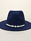 cheap Hats-Women&#039;s Fedora Hat Seed Pearls Bow Party Dailywear Weekend Wine Beige Solid Color Hat / Coffee / Black / Red / Blue / Green