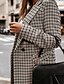abordables Chaquetas para Mujer-Mujer Traje Retazos Regular Abrigo Color de la imagen Exterior Casual Cardigan Otoño Escote en Pico Ajuste regular S M L XL 2XL