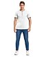 abordables Vêtements Homme-T shirt Tee Homme Couleur unie Bloc de couleur Normal 1 pc Boutonné Sous Patte Manches Courtes Bouton bas Standard du quotidien Extérieur Fin de semaine simple Mode Sportif Coton