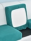 cheap Home Textiles-Stretch Sofa seat Cushion Cover Slipcover Elastic Couch Armchair Loveseat 4 or 3 Seater Grey Plain Solid Soft Durable Washable