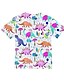 preiswerte T-Shirts &amp; Blusen für Mädchen-Kinder Mädchen T-Shirt Kurzarm Weiß 3D-Druck Dinosaurier Bedruckt Tier Freizeitskleidung Aktiv 4-12 Jahre / Sommer