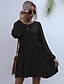 cheap Casual Dresses-Women&#039;s Romper Solid Colored Casual Daily V Neck Long Sleeve Slim Black Purple S M L Fall &amp; Winter