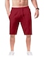 cheap Shorts-Men&#039;s Casual Slim Linen Cotton Beach Shorts