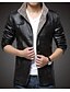 cheap Best Sellers-Men&#039;s Leather Jacket Peacoat Brown Suede Jacket Motorcycle Daily Wear Thermal Warm Fall Winter Solid Color Chic &amp; Modern Long Black Dark Gray Brown khaki Jacket