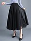 cheap Skirts-Women&#039;s Basic Princess Lolita Ankle-Length Swing Skirts Casual / Daily Weekend Solid Colored Layered Black Gray Khaki One-Size / Loose